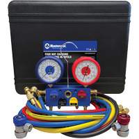 Ensemble de jauge &agrave; collecteur en aluminium 4 voies R134A Equipment World