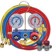 Ensemble de jauge &agrave; collecteur en aluminium 2 voies R134A Equipment World