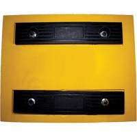 Wheel Chock, Polyurethane, Yellow, 15-1/4" W x 12-1/8" D x 10-3/4" H Equipment World