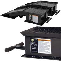 Heavy-Duty Truck Ramps with Long T-Handle, 40000 lbs. Capacity, 45" L, 13-1/2" W, 9-19/50" H Equipment World