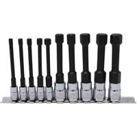 Metric Hex Socket Bit Set with Reduced Shank, 10 Pieces, 1/4"/3/8" Drive Size Equipment World