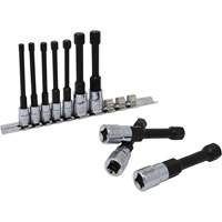 Metric Hex Socket Bit Set with Reduced Shank, 10 Pieces, 1/4"/3/8" Drive Size Equipment World