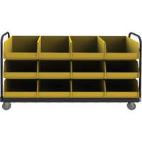 Mobile Tub Rack, Double-sided, 12 bins, 78" W x 18" D x 47" H Equipment World