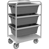 Mobile Tub Rack, Double-sided, 3 bins, 26" W x 18" D x 42" H Equipment World