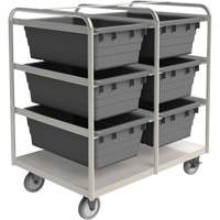 Mobile Tub Rack, Double-sided, 6 bins, 26" W x 36" D x 42" H Equipment World