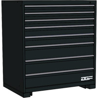 Modular Drawer Cabinet, 8 Drawers, 48" W x 24" D x 40" H, Black Equipment World