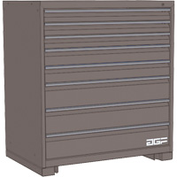 Modular Drawer Cabinet, 8 Drawers, 48" W x 24" D x 40" H, Grey Equipment World