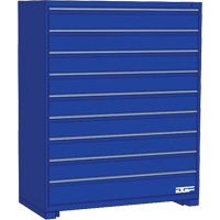 Modular Drawer Cabinet, 9 Drawers, 36" W x 28" D x 60" H, Blue Equipment World
