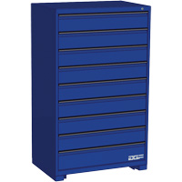 Modular Drawer Cabinet, 9 Drawers, 36" W x 24" D x 60" H, Blue Equipment World