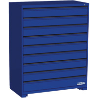 Modular Drawer Cabinet, 9 Drawers, 48" W x 24" D x 60" H, Blue Equipment World