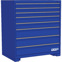 Modular Drawer Cabinet, 8 Drawers, 24" W x 24" D x 40" H, Blue Equipment World