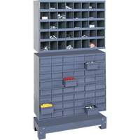 Unit&eacute; de stockage modulaire pour petites pi&egrave;ces, Acier, 48 tiroirs, 33-3/4" x 12-1/4" x 58-3/8", Gris Equipment World