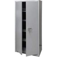 Armoire de rangement, Acier, 4 Tablettes, 66" h x 30" la x 15" P, Gris Equipment World