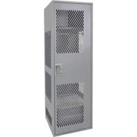 Gear Locker with Door, Steel, 24" W x 24" D x 72" H, Grey FN466 | Equipment World