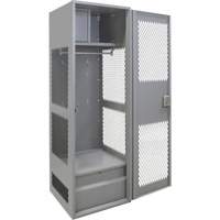 Gear Locker with Door, Steel, 24" W x 24" D x 72" H, Grey FN466 | Equipment World