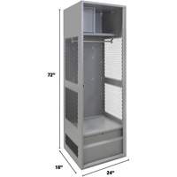 Casier pour &eacute;quipement, Acier, 24" la x 18" p x 72" h, Gris Equipment World