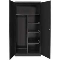 Armoire de rangement combin&eacute;e, 36" la x 18" p x 72" h, Noir Equipment World