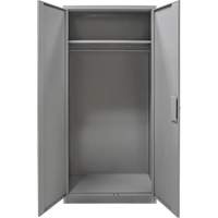 Wardrobe Storage Cabinet, Steel, 36" W x 18" D x 72" H, Grey Equipment World