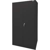 Armoire d'entreposage, Acier, 4 Tablettes, 78" h x 36" la x 24" P, Noir Equipment World