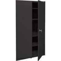 Armoire d'entreposage, Acier, 4 Tablettes, 78" h x 36" la x 24" P, Noir Equipment World