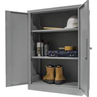 Armoire de rangement &agrave; hauteur de comptoir, Acier, 2 Tablettes, 42" h x 30" la x 15" P, Gris Equipment World