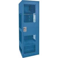 Casier pour &eacute;quipement avec porte, Acier, 24" la x 18" p x 72" h, Bleu fonc&eacute; Equipment World