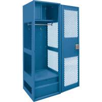 Casier pour &eacute;quipement avec porte, Acier, 24" la x 18" p x 72" h, Bleu fonc&eacute; Equipment World