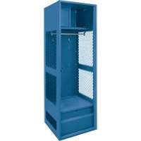 Casier pour &eacute;quipement, Acier, 24" la x 18" p x 72" h, Bleu fonc&eacute; Equipment World