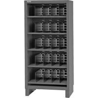 Heavy-Duty Open Front Cabinet with Dividers, Steel, 0 Drawers, 36" x 24" x 78", Grey Equipment World