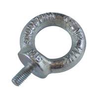 Drop Forged Eye Bolts, 1/8" Dia., 1/2" L, Uncoated Natural Finish, 154 lbs (70 kg) Capacity Equipment World