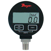 Pressure Gauge, 2-31/50" , 200 psi, Bottom Mount, Digital Equipment World