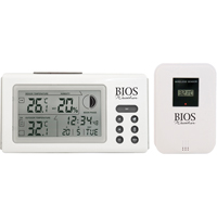 Indoor/Outdoor Thermometers With Clock, Contact, Digital, 32 to 122°F (0 to 50°C) Equipment World