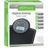 Digital Analog Scale, 396 lbs. Cap., 100 g / 0.2 lbs. Graduations Equipment World