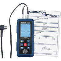 Thickness Gauge with Calibration Certificate, Digital Display, Ultrasound, 0.04" - 11.8" (1 mm - 300 mm) Range Equipment World