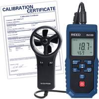 R4100 Vane Thermo-Anemometer with Air Volume with Calibration Certificate, Data Logging, 0.4 - 30 m/sec Air Velocity Range Equipment World