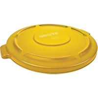 Round Brute&reg; Tops, Flat Lid, Plastic/Polyethylene, Fits Container Size: 22" Dia. Equipment World