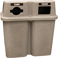 Contenants de recyclage Bullseye, Bord de rue, Plastique, 2 x 22 gal. US Equipment World