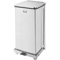 Defenders&reg; Square Step Can with Liner, Stainless Steel, 6.5 US gal. Capacity Equipment World