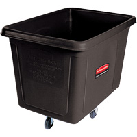 Bulk Cube Truck, Polyethylene, 48" L x 34-1/16" W x 36-1/2" H, 20 cu.ft. Volume, 600 lbs. Capacity Equipment World