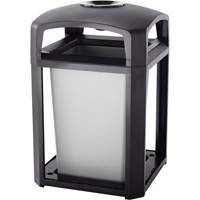 Cendrier et corbeille pour d&eacute;chets de s&eacute;rie Landmark, Plastique, Capacit&eacute; 35 gal. US, Hauteur 40" Equipment World
