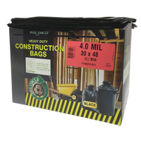 Contractor Liners, Strong, 30" W x 48" L, 4 mils, Black, 124.91 L (33 Gal.) Capacity Equipment World