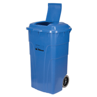 Roll Out Recycling Bin, Curbside, Polyethylene, 65 US gal. Equipment World