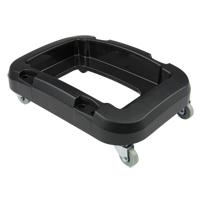 Recycling & Waste Receptacle Dolly, Polypropylene, Black, Fits: 17-1/4" x 12-1/2" Equipment World
