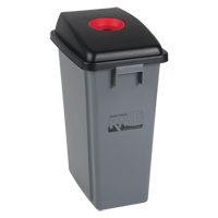 Bac &agrave; d&eacute;chets et de recyclage avec couvercle de classification, Plastique, 16 gal. US Equipment World