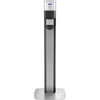 Messenger ES8 Silver Panel Floor Stand with Dispenser Equipment World