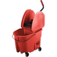 WaveBrake&reg; Mop Bucket & Wringer Combo Pack, Down Press, 8.75 US Gal.(35 Quart), Red Equipment World