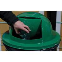 Drum Waste Disposal Top, Dome Lid, Metal, Fits Container Size: 23-1/2" Dia. Equipment World