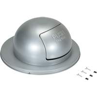 Drum Waste Disposal Top, Dome Lid, Metal, Fits Container Size: 23-1/2" Dia. Equipment World