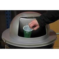 Drum Waste Disposal Top, Dome Lid, Metal, Fits Container Size: 23-1/2" Dia. Equipment World
