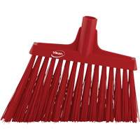 Angle Broom Head, X-Coarse Bristles, 12", Polyester, Red Equipment World